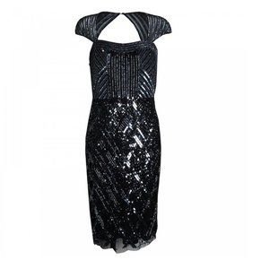 Frank Lyman Open Back Sequin Cocktail Dres…